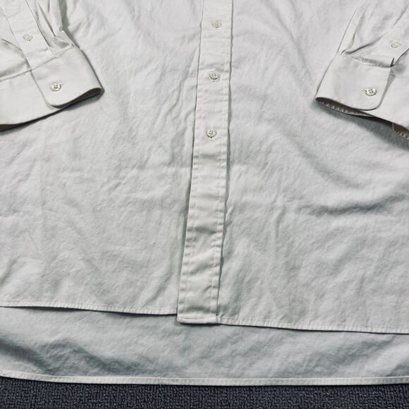 Gitman Bros Shirt Adult 22-40 Tall Beige Button Up Beige Casual Oxford Men's - Picture 6 of 15